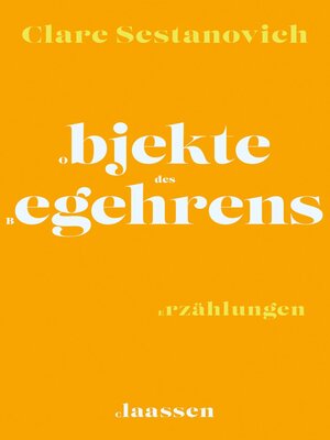 cover image of Objekte des Begehrens